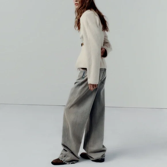 Zara belted soft cardigan Ecru NWT